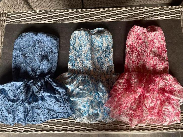 Off Shoulder Jurken Set - Maat S, Kleding | Dames, Jurken, Nieuw, Maat 36 (S), Blauw, Boven de knie, Ophalen of Verzenden