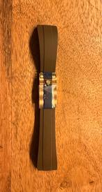 Luxe Oysterflex Style Rubber Band – Roségoud & Bruin (21mm), Ophalen of Verzenden, Nieuw, Bruin