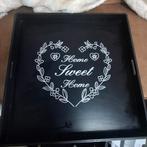 Mooi groot dienblad, Ophalen of Verzenden, Zo goed als nieuw, Vierkant, Hout