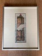 Ingelijste tekening vuurtoren Brandaris Terschelling, Ophalen of Verzenden