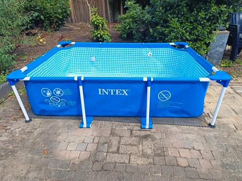 Intex zwembad + filterpomp + afdekzeil, Tuin en Terras, Zwembaden, Gebruikt, Minder dan 80 cm, 200 tot 400 cm, Minder dan 200 cm