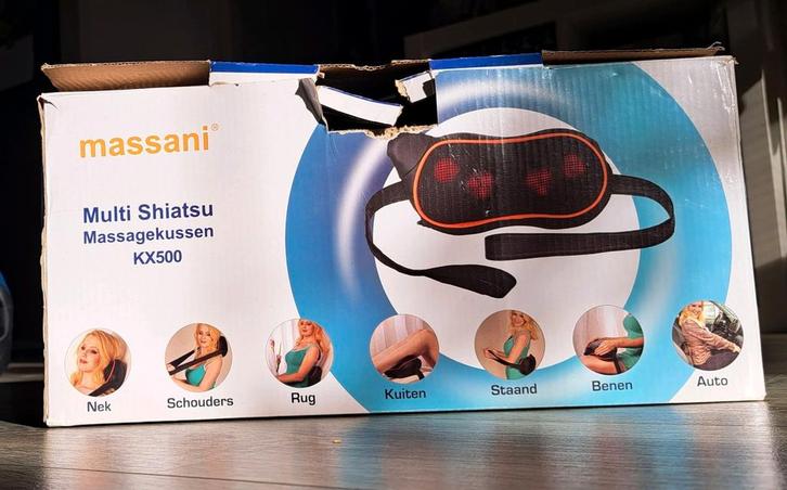 Massani Multi Shiatsu Massagekussen KX500, Sport en Fitness, Massageproducten, Gebruikt, Massagestoel of Kussen, Ophalen of Verzenden