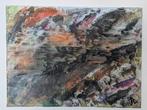 Kunstig abstract schilderij met groene tonen., Antiek en Kunst, Kunst | Schilderijen | Abstract, Ophalen