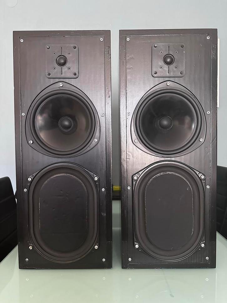Kef CS5 Speakers - Vintage Hifi, Audio, Tv en Foto, Luidsprekers, Gebruikt, Front, Rear of Stereo speakers, 60 tot 120 watt, Overige merken