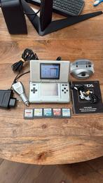 Nintendo ds grijs + spellen en meer, DS Original of Phat, Ophalen of Verzenden, Zilver, Gebruikt