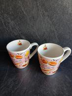 Twee roze Blond Amsterdam bekers "Bake my day:, Huis en Inrichting, Keuken | Servies, Ophalen, Aardewerk, Blond Amsterdam, Kop(pen) en/of Schotel(s)