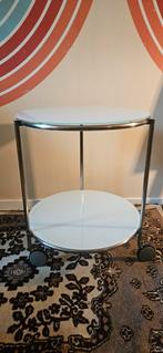 Vintage Ikea STRIND Bijzettafel/Serveerwagen, Huis en Inrichting, Tafels | Bijzettafels, 45 tot 60 cm, Minder dan 55 cm, Gebruikt