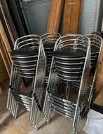 Stapelbare barkrukken met stevig chrome frame, Huis en Inrichting, Barkrukken, 5 krukken of meer, Ophalen of Verzenden, Zo goed als nieuw