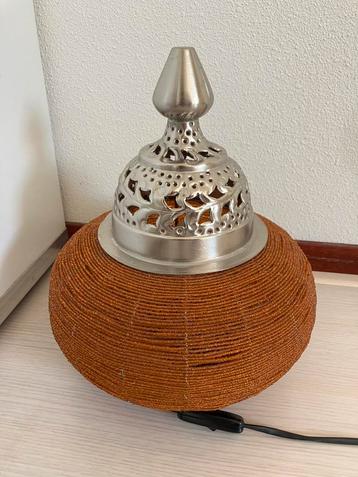 Marrokaanse tafellamp oranje / zilver  beschikbaar voor biedingen
