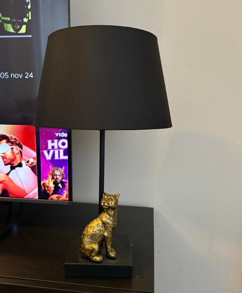 Tafellampje panter, Ophalen, Zo goed als nieuw, Minder dan 50 cm