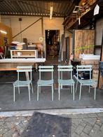 Spinder Design  - set van 4 tuinstoelen - Dusty Green, Tuin en Terras, Tuinstoelen, Ophalen, Gebruikt, Metaal