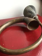 Antieke claxon / Hoorn /toeter met blaasbalg, Antiek en Kunst, Ophalen of Verzenden, Koper