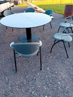 Ronde eettafel 160 cm met 6 stoelen., Huis en Inrichting, Tafels | Eettafels, Ophalen, Gebruikt, 150 tot 200 cm, Rond