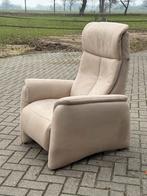 Prachtige Hukla Staop Fauteuil Alcantara Creme, Ophalen, 75 tot 100 cm, Zo goed als nieuw, Stof