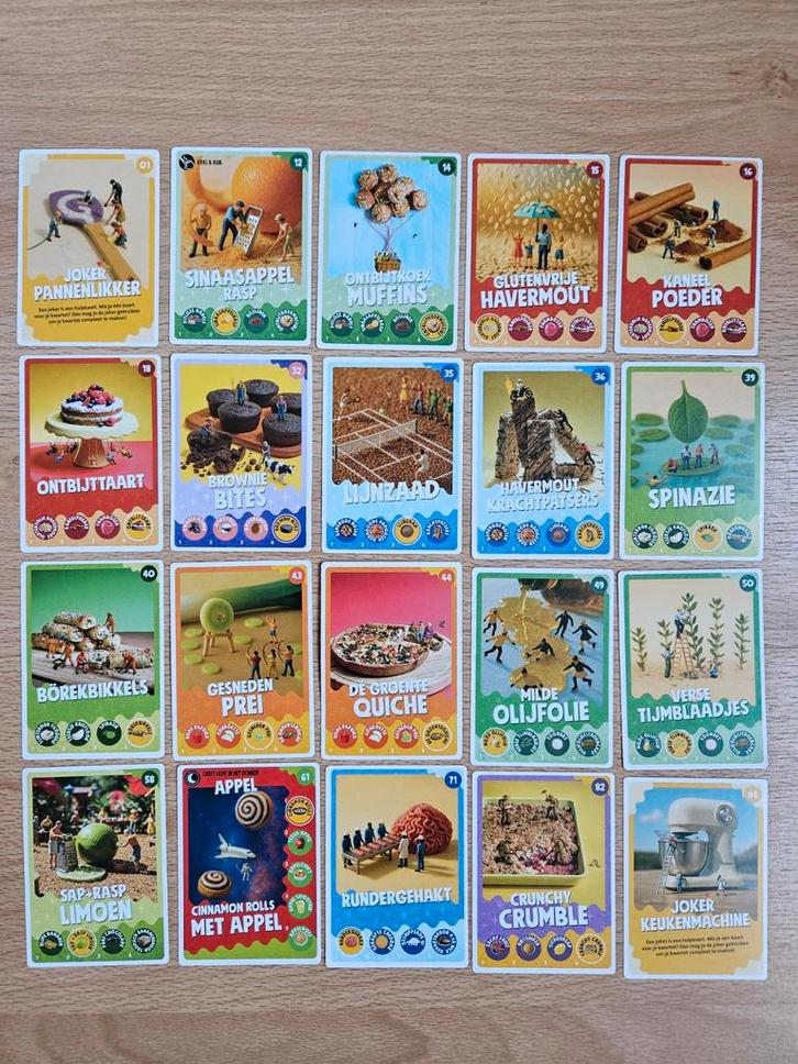 20 kaartjes van Samen Cheffen van Jumbo, Verzamelen, Supermarktacties, Jumbo, Ophalen of Verzenden