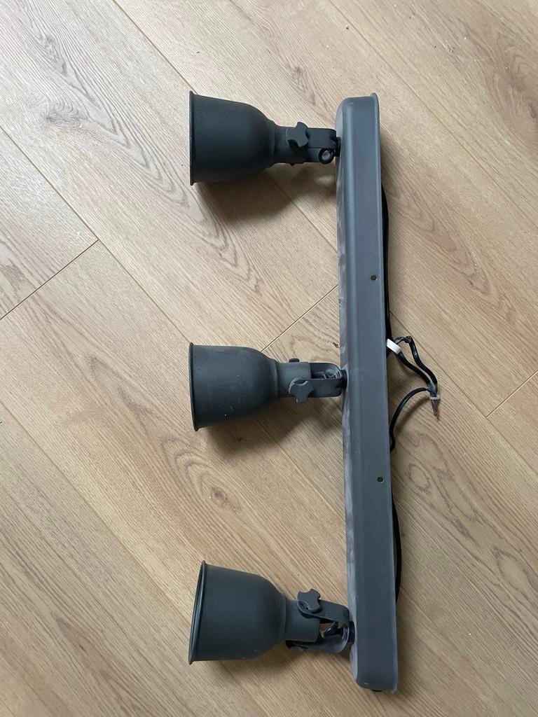 Plafondlamp met 3 spots, Gebruikt, Metaal of Aluminium, Ophalen of Verzenden, Led