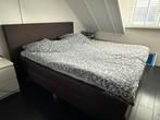 Boxspring, Huis en Inrichting, Slaapkamer | Boxsprings, Ophalen, Gebruikt, Zwart, Tweepersoons