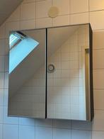 Ikea badkamer spiegelkast walnoot, Huis en Inrichting, Badkamer | Badkamermeubels, Ophalen, Spiegelkast, 50 tot 100 cm, Zo goed als nieuw
