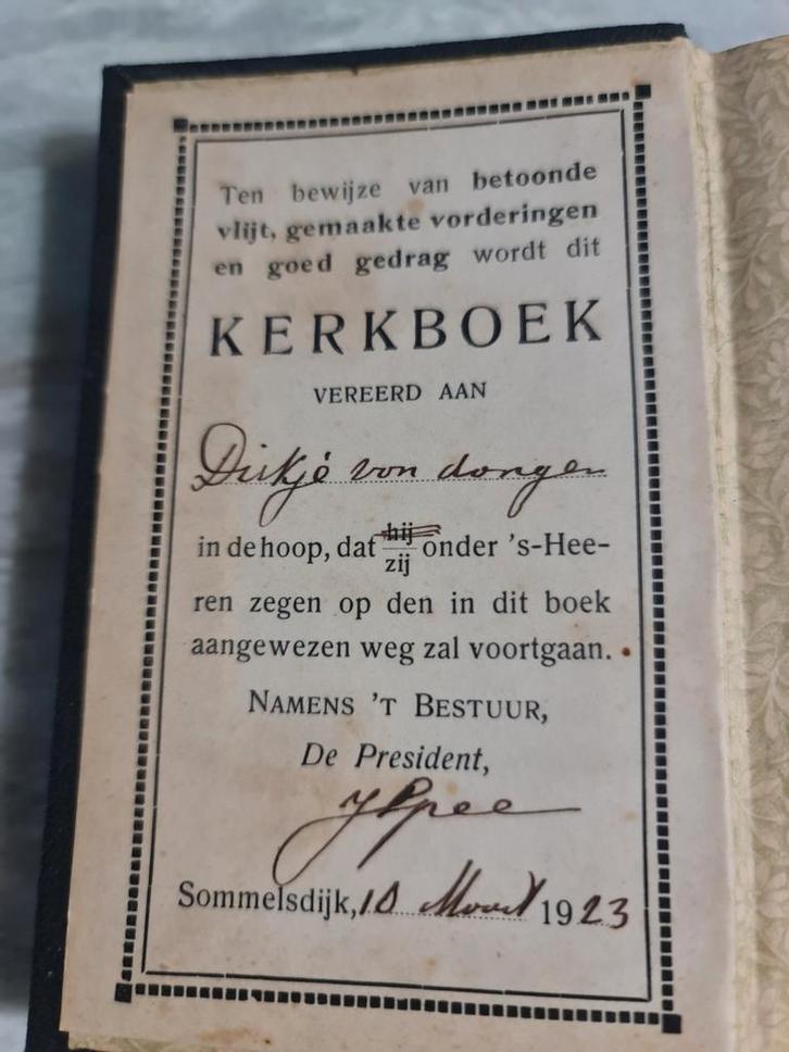 Oud Kerkboekje 1923, Antiek en Kunst, Antiek | Boeken en Bijbels, Ophalen of Verzenden