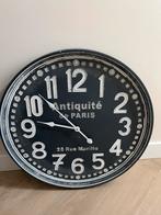 Grijze Wandklok - Antieke Look, Huis en Inrichting, Woonaccessoires | Klokken, Ophalen, Gebruikt, Analoog, Wandklok
