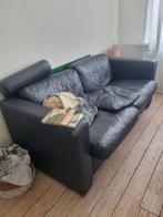 leren bank, Ophalen, Gebruikt, Leer