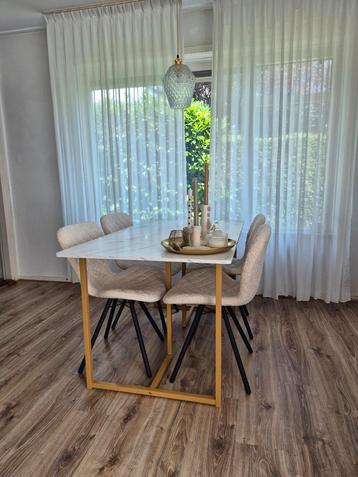 Eethoek beige/goud/zwart
