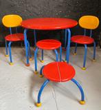 Ikea vintage Memphis Hagberg Puzzel tafel atoeltjes krukjes, Ophalen, Gebruikt, Tafel(s) en Stoel(en)