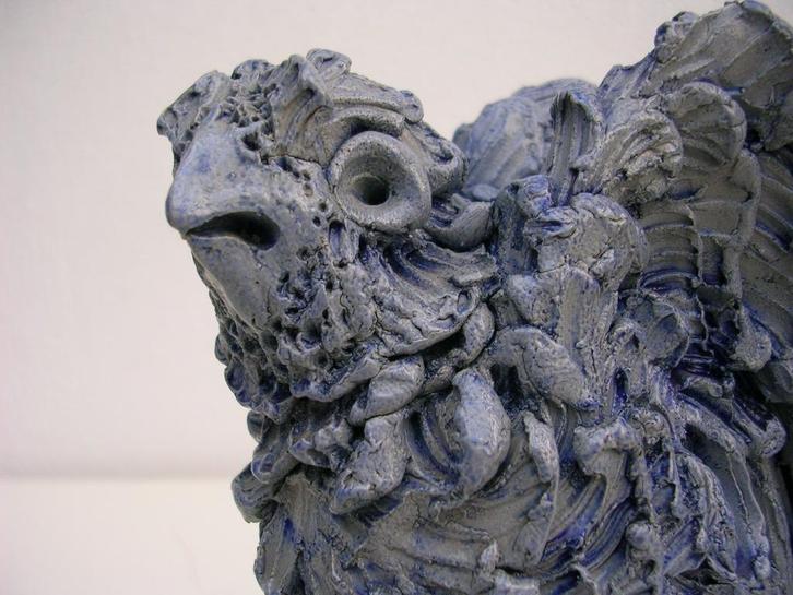 Steengoed Beeld Plastiek van Vogel Adelaar, Westerwald, 1986, Antiek en Kunst, Kunst | Beelden en Houtsnijwerken, Ophalen of Verzenden