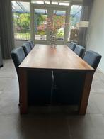 Complete set eetkamertafel (massief kersenhout) met stoelen, Ophalen, Gebruikt