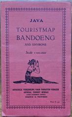 Java, Touristmap Bandoeng and environs, 1:100.000, Boeken, Atlassen en Landkaarten, Nederland, Ophalen of Verzenden, Official Tourist Bureau