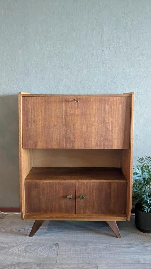 Vintage Deens secretaire jaren 60, Huis en Inrichting, Kasten | Secretaires, Gebruikt, Ophalen