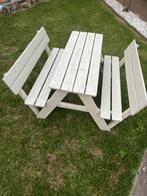 Tuinbankje kinderen, picknick, kindertafel, Ophalen, Gebruikt