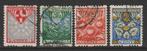 1926, Kinderzegels, Roltanding, NVPH 74/77, gestempeld., Verzenden, T/m 1940, Gestempeld