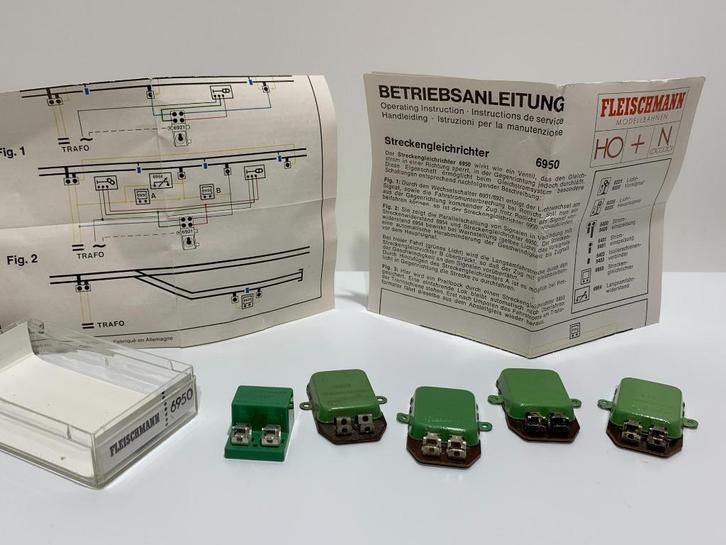 FLM: set van 5 gelijkrichters (1x6950+ 4x 519) H0 of N-spoor, Hobby en Vrije tijd, Modeltreinen | H0, Gebruikt, Overige typen