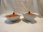 Retro Set van 2 dekschalen met deksel Regina Gouda Sunny, Ophalen, Gebruikt, Schaal of Schalen, Overige stijlen
