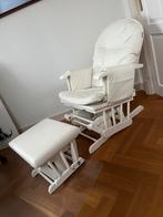 Fijne leun- en schommelstoel, Huis en Inrichting, Stoelen, Ophalen, Gebruikt, Wit, Leer