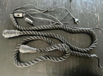 Touwlamp zwart 2 stuks met stekker beschikbaar voor biedingen