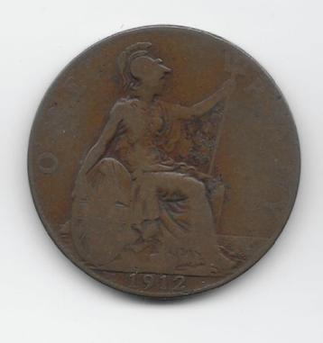 Verenigd Koninkrijk 1 penny 1912 KM# 810 beschikbaar voor biedingen