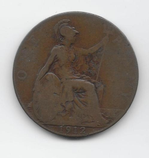 Verenigd Koninkrijk 1 penny 1912 KM# 810, Postzegels en Munten, Munten | Europa | Niet-Euromunten, Losse munt, Overige landen