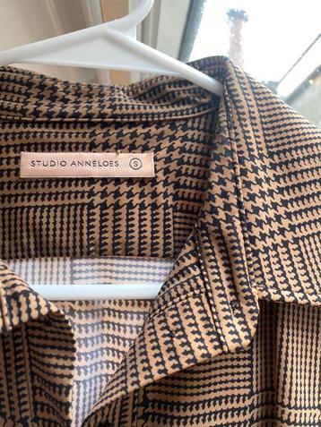 Blouse Studio Anneloes, S, zo goed als nieuw, beige, zwart beschikbaar voor biedingen