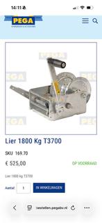 Trailerlier 1800 Kg T3700. Met band merk pega, Ophalen of Verzenden, Zo goed als nieuw, Motor en Techniek
