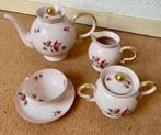 Vintage Bavaria Theeservies - Roze met Bloemen, Ophalen of Verzenden, Zo goed als nieuw, Overige stijlen, Kop(pen) en/of Schotel(s)