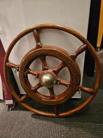 antiek houten scheepsstuurwiel, Ophalen, Gebruikt, Motorboot of Zeilboot, Schaalmodel