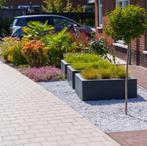 Carrez polyester plantenbak met bodem 70x70x70 3 stuks, Tuin en Terras, Bloembakken en Plantenbakken, Kunststof, Vierkant, Nieuw