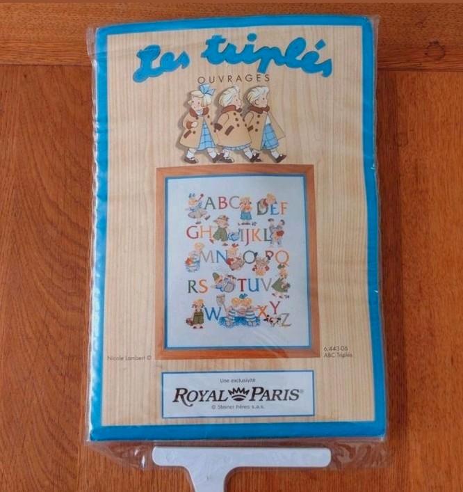 Borduurpakket Royal Paris, Les Triplés met een ABC-thema, Hobby en Vrije tijd, Borduren en Borduurmachines, Zo goed als nieuw