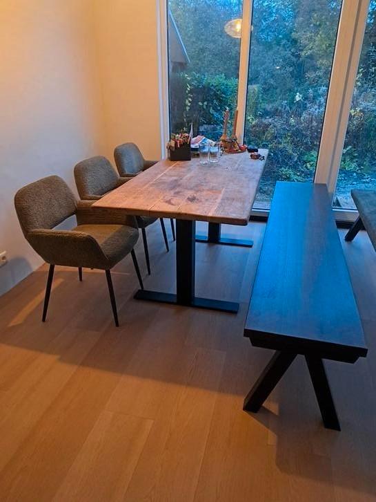 Eetkamerbank, Huis en Inrichting, Stoelen, Gebruikt, Bruin, Ophalen