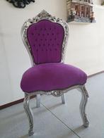 Paarse vintage gothic stoel, Ophalen, Hout, Gebruikt, Overige kleuren