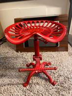 Trekkerstoel kruk gietijzer, Ophalen, In hoogte verstelbaar, Zo goed als nieuw, Hout