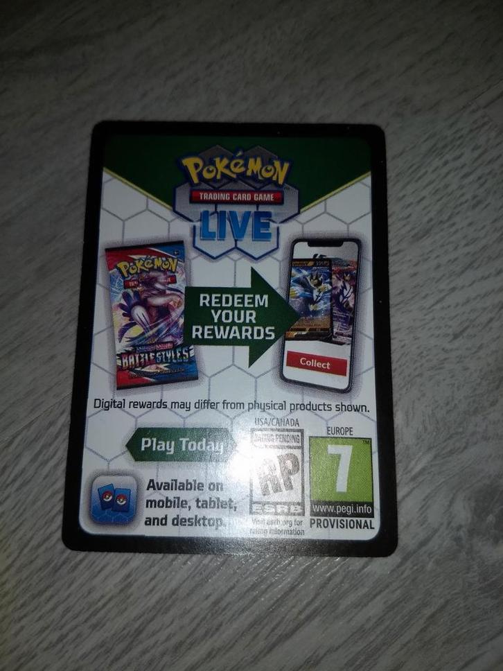 77 codes TCG Live!, Hobby en Vrije tijd, Verzamelkaartspellen | Pokémon, Nieuw, Speeldeck, Ophalen of Verzenden
