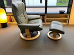 Luxe stressles relax gauteuil in top staat! Met voetenbank, Huis en Inrichting, Fauteuils, Ophalen, Zo goed als nieuw, Leer, 50 tot 75 cm